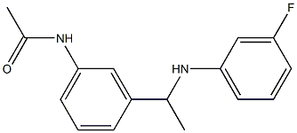 N-(3-{1-[(3-fluorophenyl)amino]ethyl}phenyl)acetamide Struktur