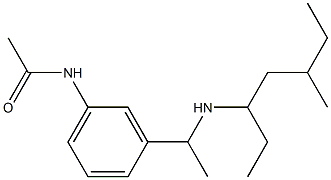 N-(3-{1-[(5-methylheptan-3-yl)amino]ethyl}phenyl)acetamide Struktur