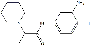 N-(3-amino-4-fluorophenyl)-2-piperidin-1-ylpropanamide Struktur