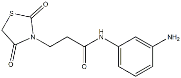 N-(3-aminophenyl)-3-(2,4-dioxo-1,3-thiazolidin-3-yl)propanamide Struktur