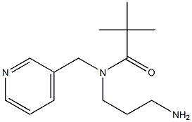 N-(3-aminopropyl)-2,2-dimethyl-N-(pyridin-3-ylmethyl)propanamide Struktur