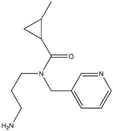 N-(3-aminopropyl)-2-methyl-N-(pyridin-3-ylmethyl)cyclopropane-1-carboxamide Struktur