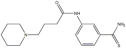 N-(3-carbamothioylphenyl)-4-(piperidin-1-yl)butanamide Struktur