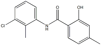 N-(3-chloro-2-methylphenyl)-2-hydroxy-4-methylbenzamide Struktur