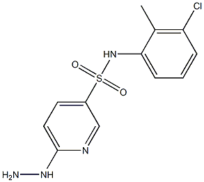 N-(3-chloro-2-methylphenyl)-6-hydrazinylpyridine-3-sulfonamide Struktur