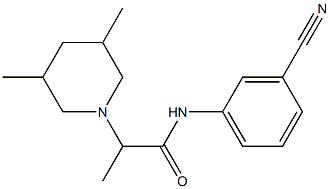 N-(3-cyanophenyl)-2-(3,5-dimethylpiperidin-1-yl)propanamide Struktur