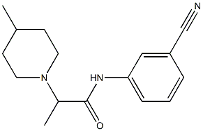 N-(3-cyanophenyl)-2-(4-methylpiperidin-1-yl)propanamide Struktur