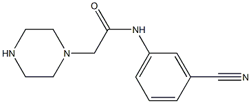 N-(3-cyanophenyl)-2-(piperazin-1-yl)acetamide Struktur