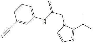 N-(3-cyanophenyl)-2-[2-(propan-2-yl)-1H-imidazol-1-yl]acetamide Struktur