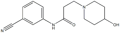 N-(3-cyanophenyl)-3-(4-hydroxypiperidin-1-yl)propanamide Struktur