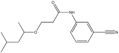 N-(3-cyanophenyl)-3-[(4-methylpentan-2-yl)oxy]propanamide Struktur