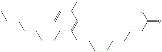 10-(1,2-Dimethyl-3-butenylidene)octadecanoic acid methyl ester Struktur