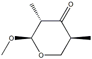 (2R,3S,5S)-2-Methoxy-3,5-dimethyl-2,3,5,6-tetrahydro-4H-pyran-4-one Struktur