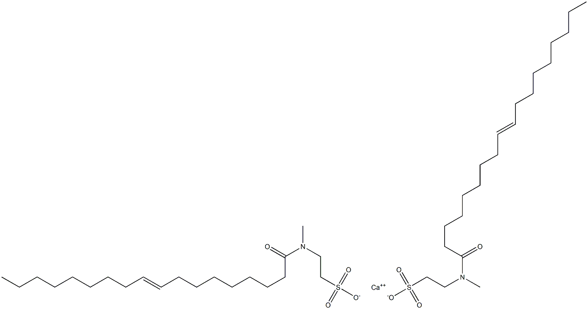 Bis(N-elaidoyl-N-methyltaurine)calcium salt Struktur