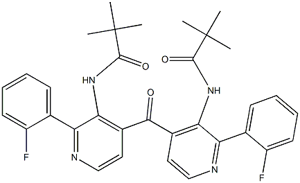 2-Fluorophenyl[3-[(1-oxo-2,2-dimethylpropyl)amino]pyridin-4-yl] ketone Struktur