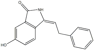 6-Hydroxy-3-(2-phenylethylidene)-2H-isoindol-1-one Struktur