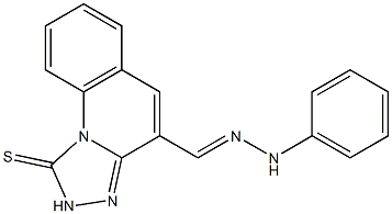 1,2-Dihydro-1-thioxo[1,2,4]triazolo[4,3-a]quinoline-4-carbaldehyde phenyl hydrazone Struktur