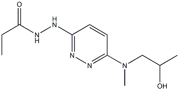 Propionic acid N'-[6-[(2-hydroxypropyl)methylamino]-3-pyridazinyl] hydrazide Struktur