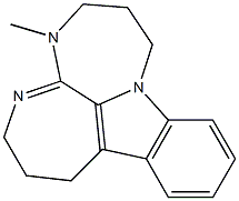 2,3,4,6,7,8-Hexahydro-4-methyl-1H-4,5,12b-triazaindeno[1,2,3-ef]heptalene Struktur