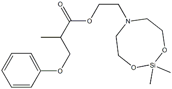 2,2-Dimethyl-1,3-dioxa-6-aza-2-silacyclooctane-6-ethanol 2-methyl-3-phenoxypropionate Struktur