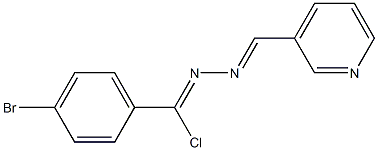 3-Pyridinecarbaldehyde [chloro(4-bromophenyl)methylene]hydrazone Struktur