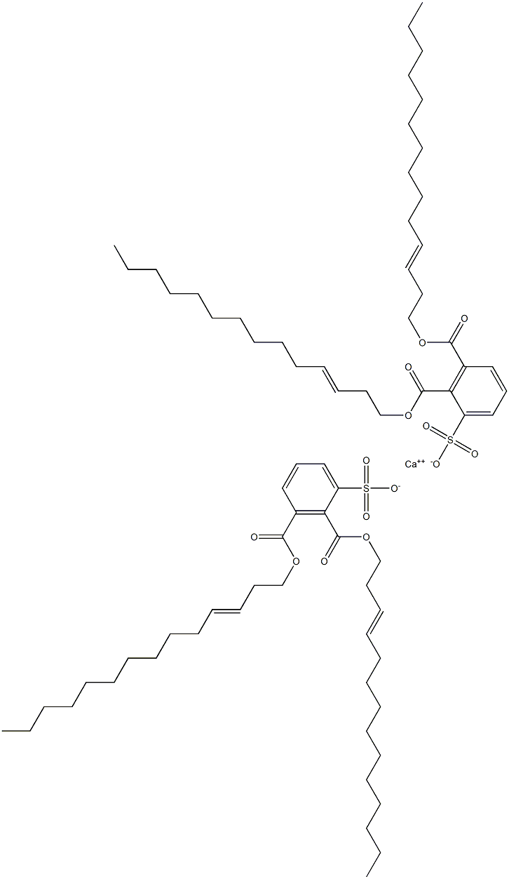 Bis[2,3-di(3-tetradecenyloxycarbonyl)benzenesulfonic acid]calcium salt Struktur