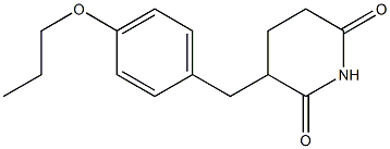 3-(4-Propyloxybenzyl)piperidine-2,6-dione Struktur