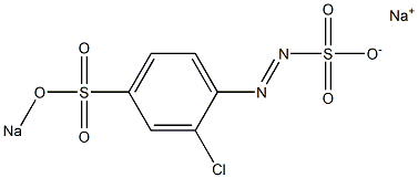 2-Chloro-4-(sodiosulfo)benzenediazosulfonic acid sodium salt Struktur