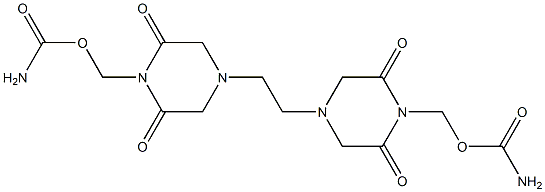 4,4'-Ethylenebis(2,6-dioxopiperazine-1-methanol)biscarbamate Struktur