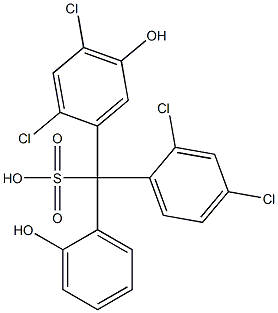 (2,4-Dichlorophenyl)(2,4-dichloro-5-hydroxyphenyl)(2-hydroxyphenyl)methanesulfonic acid Struktur