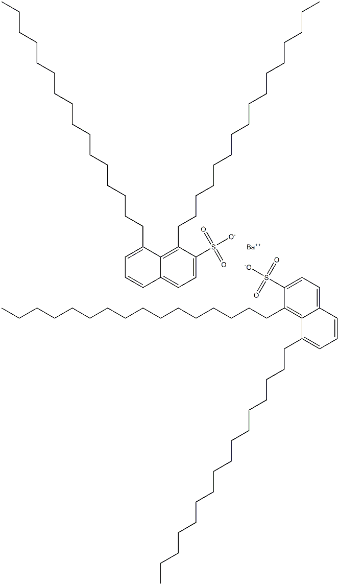 Bis(1,8-dihexadecyl-2-naphthalenesulfonic acid)barium salt Struktur