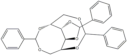 1-O,5-O:2-O,6-O:3-O,4-O-Tribenzylidene-L-glucitol Struktur