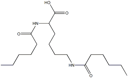 2,6-Bis(hexanoylamino)hexanoic acid Struktur