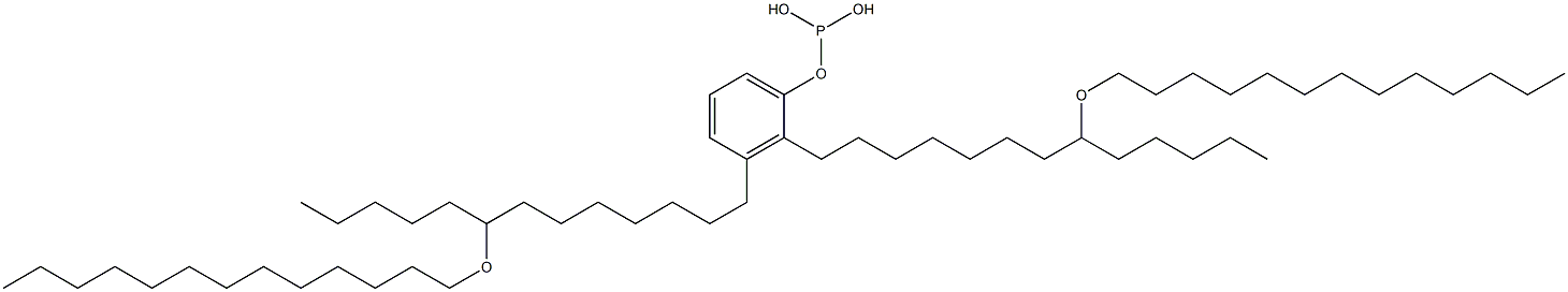 Phosphorous acid bis[8-(tridecyloxy)tridecyl]phenyl ester Struktur