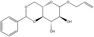 Allyl 4,6-O-benzylidene-L-glucopyranoside Struktur