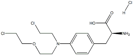 (S)-2-amino-3-(4-((2-(2-chloroethoxy)ethyl)(2-chloroethyl)amino)phenyl)propanoic acid hydrochloride Struktur