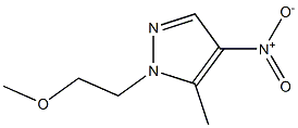 1-(2-methoxyethyl)-5-methyl-4-nitro-1H-pyrazole Struktur