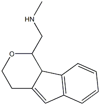 N-methyl(1,3,4,9b-tetrahydroindeno[1,2-c]pyran-1-yl)methanamine Struktur