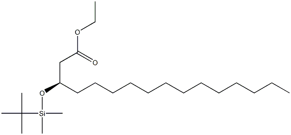 (3R)-3-[[(1,1-Dimethylethyl)dimethylsilyl]oxy]hexadecanoic Acid Ethyl Ester Struktur