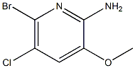 6-Bromo-5-chloro-3-methoxy-pyridin-2-ylamine Struktur