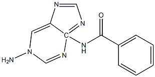 1-amino-4-benzoylaminopurine Struktur