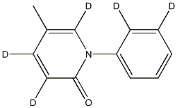 5-甲基-N-苯基-2-1H-吡啶酮-D5, , 結(jié)構(gòu)式