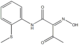 2-HYDROXYIMINO-N-(2-METHYLSULFANYL-PHENYL)-3-OXO-BUTYRAMIDE Struktur