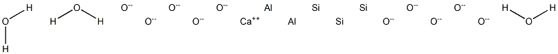 Calcium dialuminum trisilicon decaoxide trihydrate Struktur
