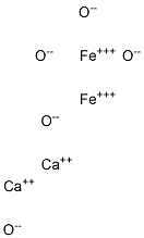 Dicalcium diiron pentaoxide Struktur