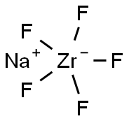 Sodium pentafluorozirconate Struktur