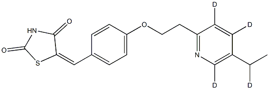 5-4-[2-(5-Ethyl-2-pyridinyl)-D4-ethoxy]phenyl-methylene-2,4-thiazolidinedione Struktur