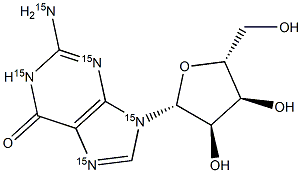 Guanosine-15N5 Struktur