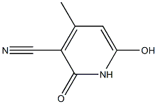 6-hydroxy-3-cyano-4-methyl-2-pyridone Struktur