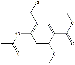 Methyl 4-acetamido-5-(chloromethyl)-2-methoxybenzoate Struktur